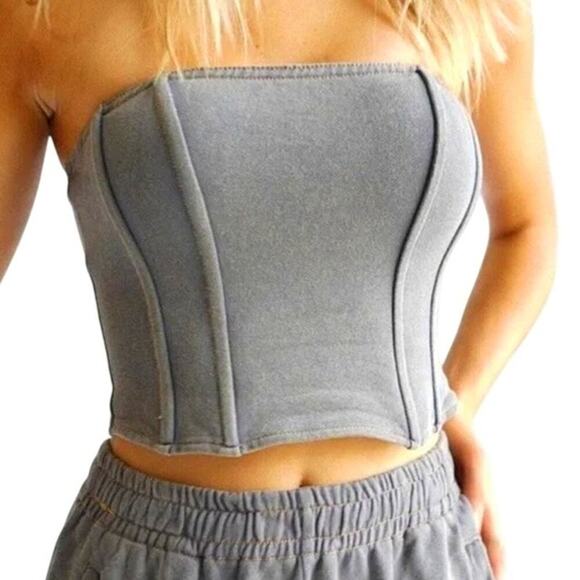 Yellow The Label Tops - Yellow The Label – Wren Corset – Charcoal – Size M